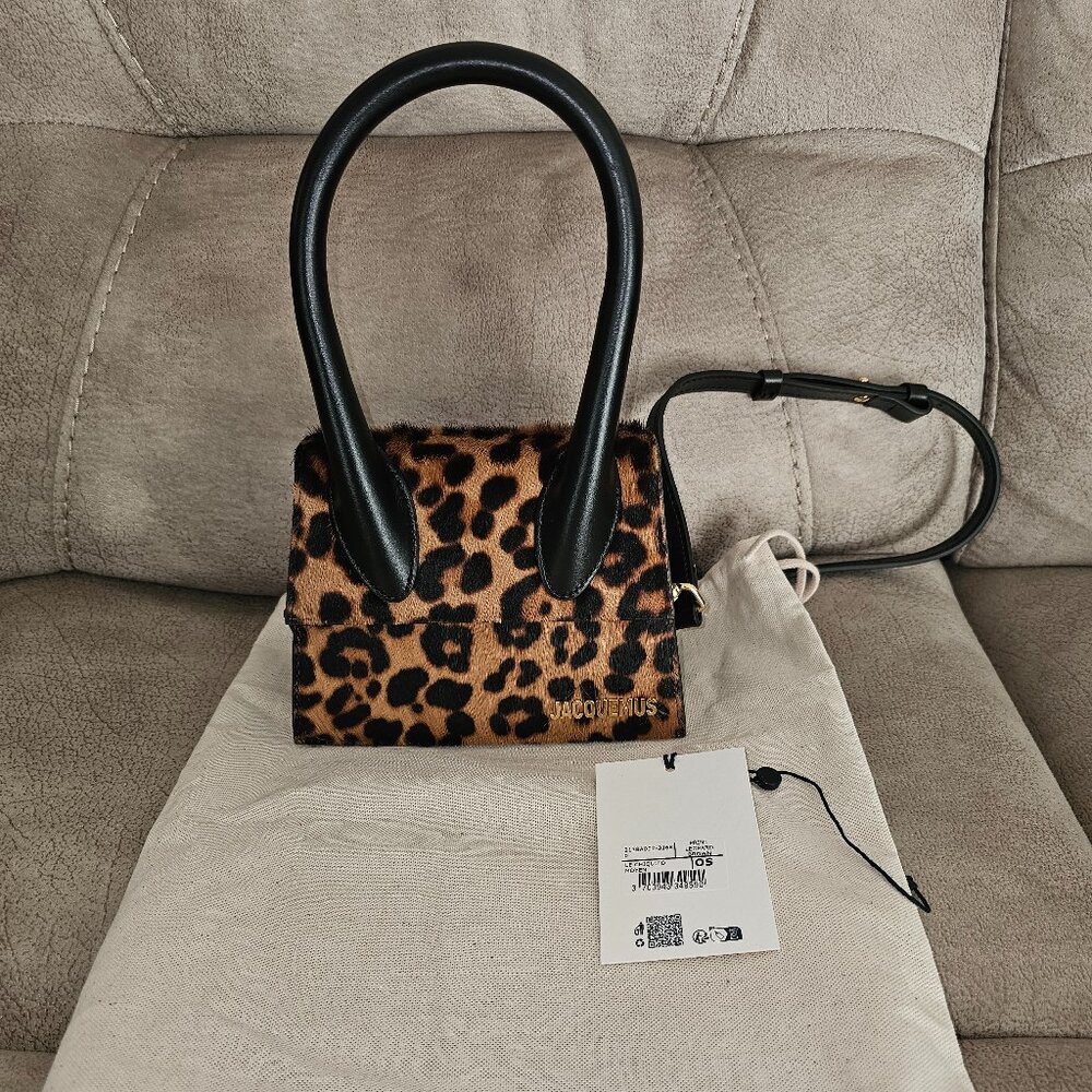 Jacquemus Le Chiquito Moyen Leopard Handbag